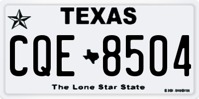 TX license plate CQE8504