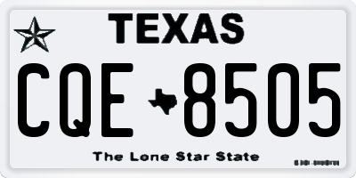 TX license plate CQE8505
