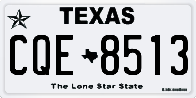 TX license plate CQE8513