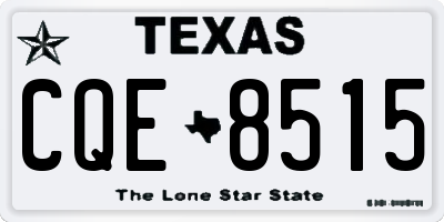 TX license plate CQE8515
