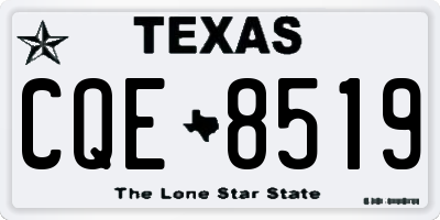 TX license plate CQE8519