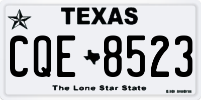 TX license plate CQE8523