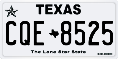 TX license plate CQE8525