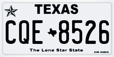TX license plate CQE8526