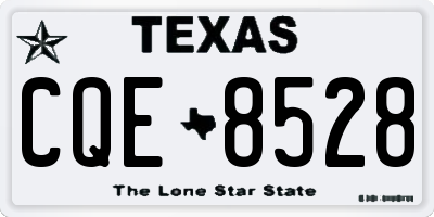 TX license plate CQE8528