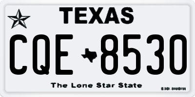 TX license plate CQE8530
