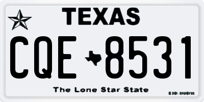 TX license plate CQE8531