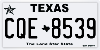 TX license plate CQE8539