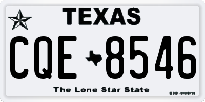 TX license plate CQE8546