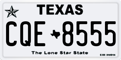 TX license plate CQE8555