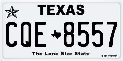 TX license plate CQE8557