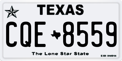 TX license plate CQE8559