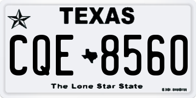 TX license plate CQE8560