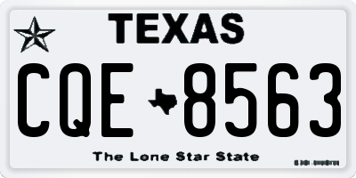 TX license plate CQE8563