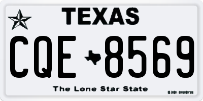 TX license plate CQE8569