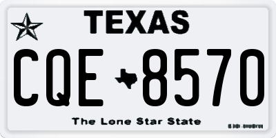 TX license plate CQE8570