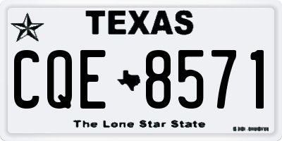 TX license plate CQE8571