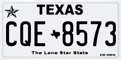 TX license plate CQE8573