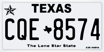 TX license plate CQE8574