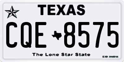 TX license plate CQE8575