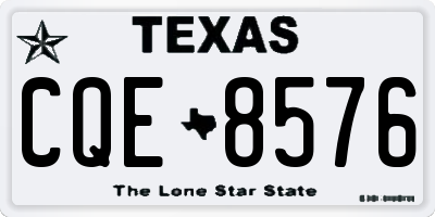 TX license plate CQE8576