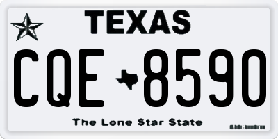 TX license plate CQE8590