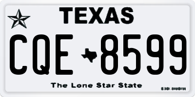 TX license plate CQE8599