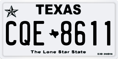 TX license plate CQE8611