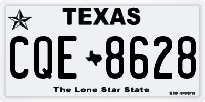 TX license plate CQE8628