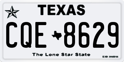 TX license plate CQE8629