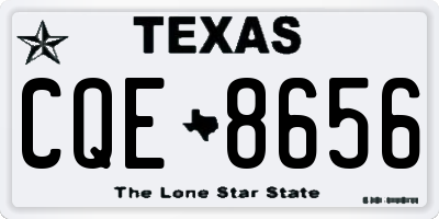 TX license plate CQE8656