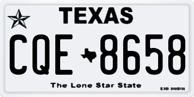 TX license plate CQE8658