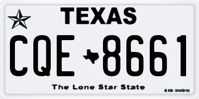 TX license plate CQE8661