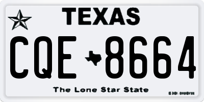 TX license plate CQE8664