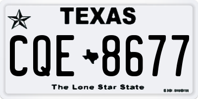 TX license plate CQE8677