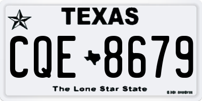 TX license plate CQE8679