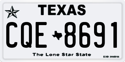 TX license plate CQE8691