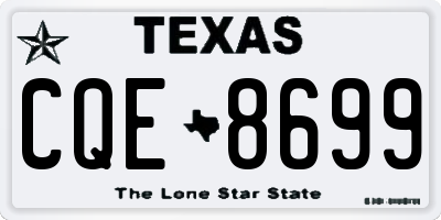 TX license plate CQE8699