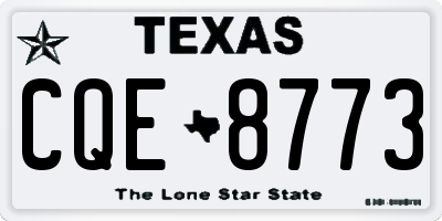 TX license plate CQE8773