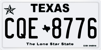 TX license plate CQE8776