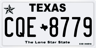 TX license plate CQE8779