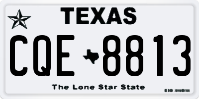 TX license plate CQE8813