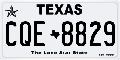 TX license plate CQE8829