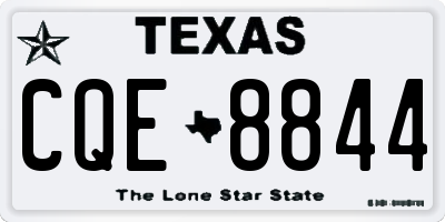 TX license plate CQE8844