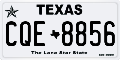 TX license plate CQE8856
