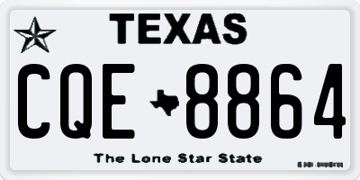TX license plate CQE8864