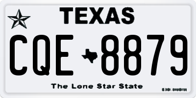 TX license plate CQE8879