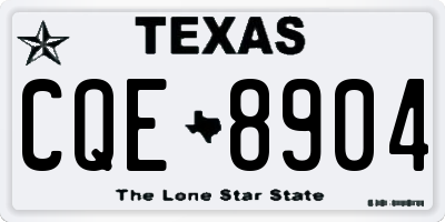TX license plate CQE8904