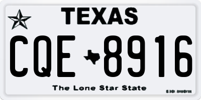 TX license plate CQE8916