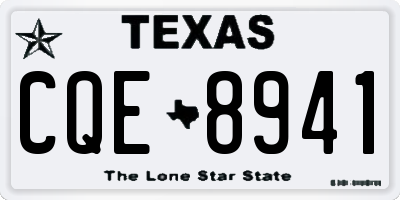 TX license plate CQE8941